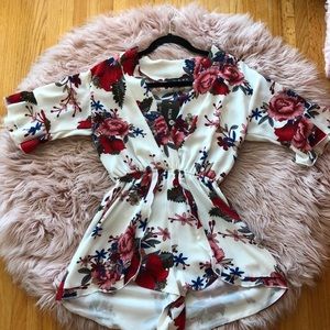 zaful flower romper